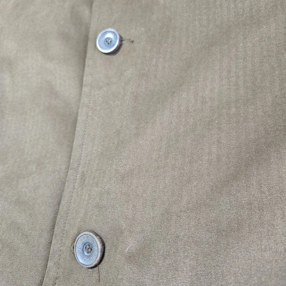 Joseph Abboud Long Brown Rancher's Coat, Men's Size L Missing Top‎ Collar Button
